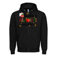 Black santa's favorite substitute Zipper Hoodie - AdoDesignShop