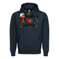 Navy santa's favorite substitute Zipper Hoodie - AdoDesignShop