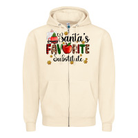 Sandshell santa's favorite substitute Zipper Hoodie - AdoDesignShop