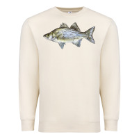 Sandshell White Bass Fish Illustrations Premium Sweatshirt - LillyAllenDesigns