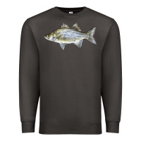 Smoke White Bass Fish Illustrations Premium Sweatshirt - LillyAllenDesigns