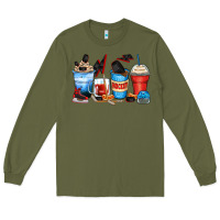Army Green hockey begins after coffee cups Long Sleeve Tee - Zillion Design Studio
