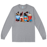 Heather Grey hockey begins after coffee cups Long Sleeve Tee - Zillion Design Studio