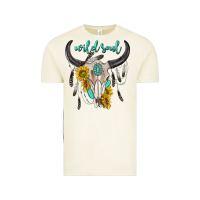 Vintage Arctic wild soul boho bull skull Vintage Tee - texasbilliewilder