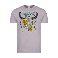 Vintage Zinc wild soul boho bull skull Vintage Tee - texasbilliewilder