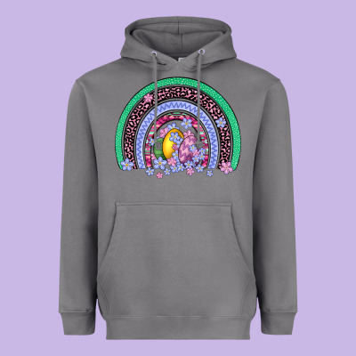 Easter Egg Rainbow Heavyweight Hoodie Designed By Artiststas
