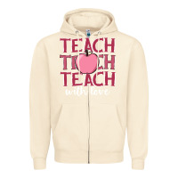 Sandshell teach with love Zipper Hoodie - JahusDesignShop