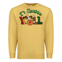 Antique Gold it's christmas y'all reindeer Premium Sweatshirt - Jasminsmagicworld