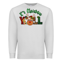 Dove Grey it's christmas y'all reindeer Premium Sweatshirt - Jasminsmagicworld