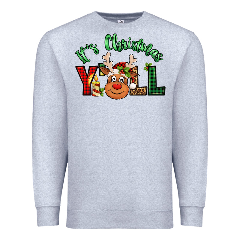 It's Christmas Y'all Reindeer Premium Sweatshirt by Jasminsmagicworld | Teevron
