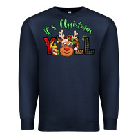 Navy it's christmas y'all reindeer Premium Sweatshirt - Jasminsmagicworld