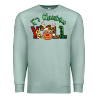 Seafoam it's christmas y'all reindeer Premium Sweatshirt - Jasminsmagicworld