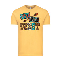 Vintage Mustard wild wild west Vintage Tee - texasbilliewilder