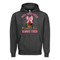 Charcoal Heather over caffeinated moms club Zipper Hoodie - JahusDesignShop
