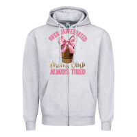 Heather Grey over caffeinated moms club Zipper Hoodie - JahusDesignShop