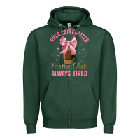Sports Green over caffeinated moms club Zipper Hoodie - JahusDesignShop