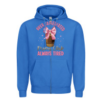 True Royal over caffeinated moms club Zipper Hoodie - JahusDesignShop
