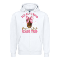White over caffeinated moms club Zipper Hoodie - JahusDesignShop