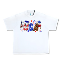 White usa 4th of july Urban Heavy Tee - texasbilliewilder