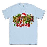 Dusty Blue Christmas granna claus Classic Tee - FaDigitalArtStudio