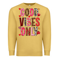 Antique Gold good vibes only Premium Sweatshirt - NancyCooperArtShop