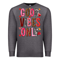 Charcoal Heather good vibes only Premium Sweatshirt - NancyCooperArtShop