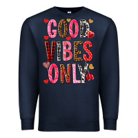 Navy good vibes only Premium Sweatshirt - NancyCooperArtShop