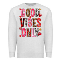 Oatmeal Heather good vibes only Premium Sweatshirt - NancyCooperArtShop
