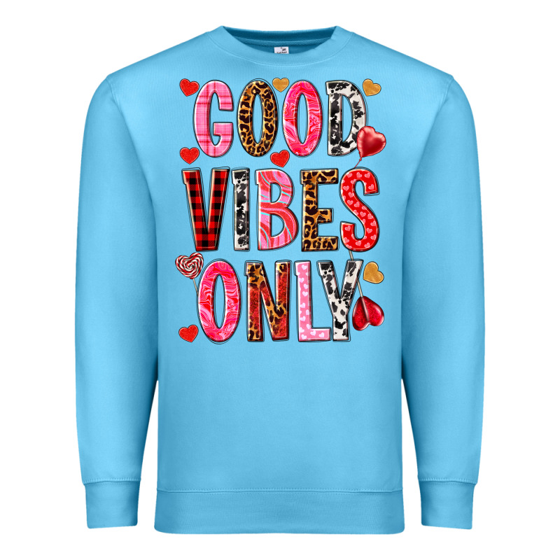 Good Vibes Only Premium Sweatshirt by NancyCooperArtShop | Teevron