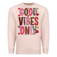 Pale Pink good vibes only Premium Sweatshirt - NancyCooperArtShop