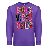 Purple good vibes only Premium Sweatshirt - NancyCooperArtShop