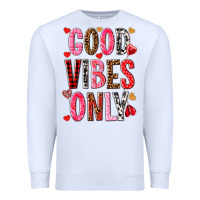 White good vibes only Premium Sweatshirt - NancyCooperArtShop