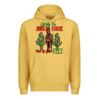 Antique Gold giddy up jingle horse pick up your feet Premium Hoodie - MaliasSmallBusiness