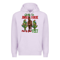 Lilac giddy up jingle horse pick up your feet Premium Hoodie - MaliasSmallBusiness