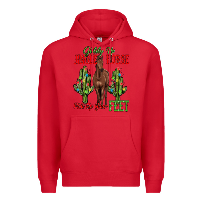 Giddy Up Jingle Horse Pick Up Your Feet Premium Hoodie by MaliasSmallBusiness | Teevron
