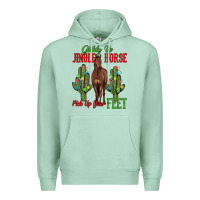 Seafoam giddy up jingle horse pick up your feet Premium Hoodie - MaliasSmallBusiness