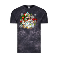 Cloud Black santa with sunglasses christmas Vintage Tee - Zillion Design Studio