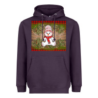Plum Christmas snowman Heavyweight Hoodie - AdoDesignShop