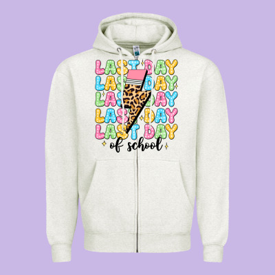 Last Day Of School Zipper Hoodie Designed By Jahusdesignshop