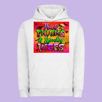 Thick Thighs And Spooky Vibes Tumbler Urban Hoodie Designed By Bundleandbundleshop
