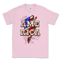 Bubblegum Pink America 4th of July Classic Tee - CowGirlArtShop