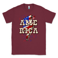 Burgundy America 4th of July Classic Tee - CowGirlArtShop