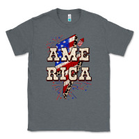 Charcoal Heather America 4th of July Classic Tee - CowGirlArtShop