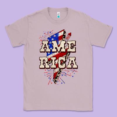 America 4th Of July Classic Tee Designed By Cowgirlartshop