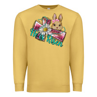 Antique Gold he is risen cross rabbit Premium Sweatshirt - BarkalooDesign