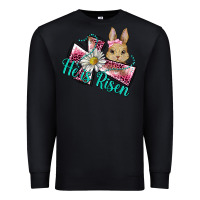 Black he is risen cross rabbit Premium Sweatshirt - BarkalooDesign
