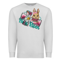 Dove Grey he is risen cross rabbit Premium Sweatshirt - BarkalooDesign