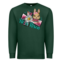 Sports Green he is risen cross rabbit Premium Sweatshirt - BarkalooDesign