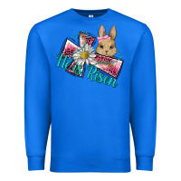 True Royal he is risen cross rabbit Premium Sweatshirt - BarkalooDesign
