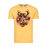 Vintage Mustard reindeer christmas Vintage Tee - Zillion Design Studio
